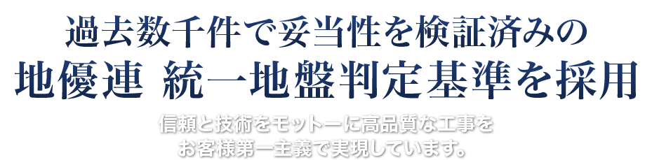 建地優連 統一地盤判定基準を採用